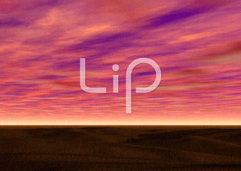 砂漠と明るい赤い雲